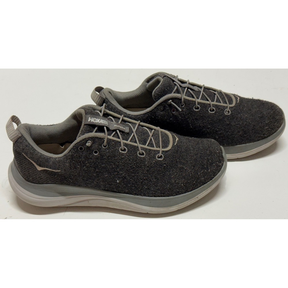 Hoka‎ One One Hupana Flow Wool Dark Shadow Wild Dove Sneakers 1105590 Womens 7.5